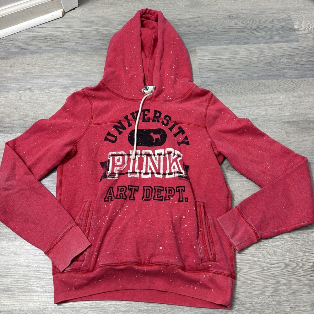 Victorias Secret Pink University Hoodie In The Color, Pink Size, Medium